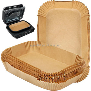 Factory Customized Rectangle Biodegradable Disposable Food Grade <b>Silicone</b> Oil Waterproof Air Fryer Paper Liners - Product Image 1