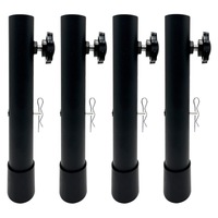 Lot de 4 rallonges de pieds de table, rallonges de hauteur pour table de travail, rallonges de pieds de table pliants pour pieds droits ou courbés