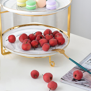 Présentoirs de gâteau délicat de conception nordique <span class=keywords><strong>support</strong></span> de gâteau de Cupcake en céramique à 3 niveaux <span class=keywords><strong>support</strong></span> de gâteau de mariage - Product Image 4