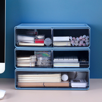 Tiroir Organisateur de bureau Transparent Empilable Plastique Cosmétique Bureau Mini Boîte de Rangement Armoire de Rangement