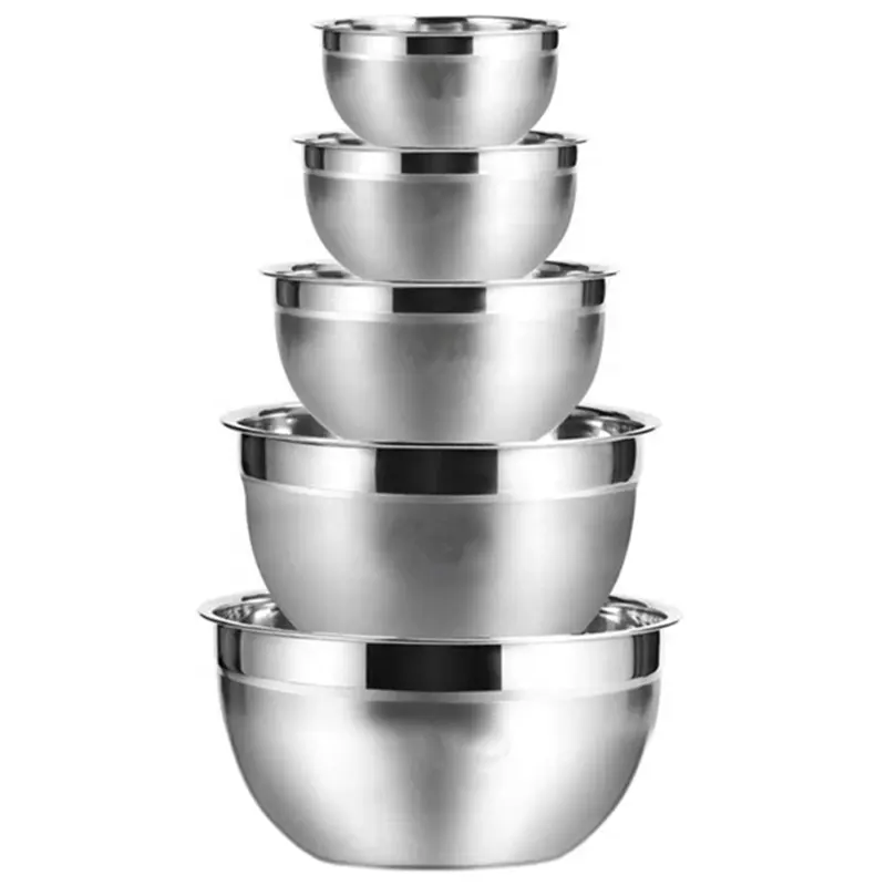 hot sale Premium Stainless Steel Mixing Bowls Salad Bowl Storage Set Kitchen Salad Bowl