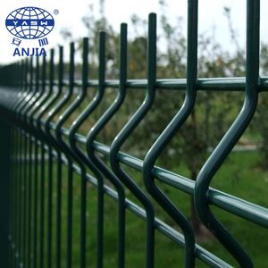 Panneaux de clôture 3D, panneaux de clôture en fil vert, clôture en fil galvanisé incurvé 3D - Product Image 1