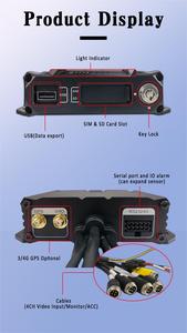 <span class=keywords><strong>Mini</strong></span> HD 1080p <span class=keywords><strong>tarjeta</strong></span> <span class=keywords><strong>Sd</strong></span> 4 canales Mdvr vehículo camión autobús grabadora de vídeo Dvr sistema Monitor Mdvr Cámara Kit 4G Gps móvil Dvr - Product Image 2