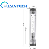 Flowtech Rotamètre d'eau acrylique à faible coût pic d'eau chaude liquide Type de panneau Débitmètre Débitmètre OEM