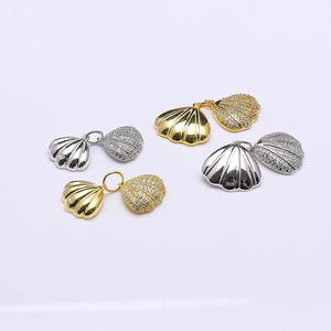 Collier pendentif en argent S925 fait main, style coquillage, accessoire, style coréen, pour femme, composants de bijoux en perles vides, nouveau, DIY - Product Image 1