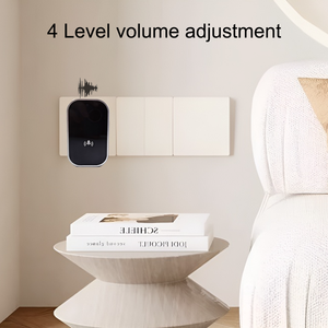 Wasserdichtes kabelloses Türklingel-Set, batteriebetriebener Druckknopf und einsteckbarer Empfänger, einstellbare Lautstärke/LED für Zuhause/Büro - Product Image 5