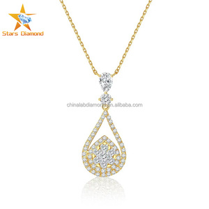 Collar de diamantes cultivados en laboratorio de 10K 14K 18K para mujeres cubanas al por mayor - Product Image 1