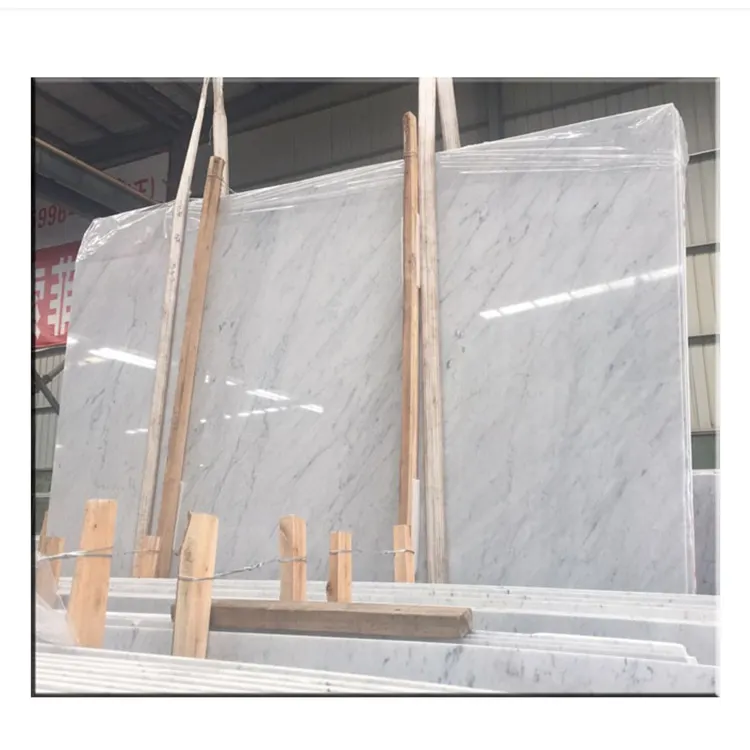 SHIHUI Natural Marble Stone Italy Popular Cararra White Marble for Kitchen top or Flooring tile