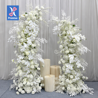 Promesse mariage arc fleurs assembler feuilles blanches fleur artificielle arc mariage fête d'anniversaire toile de fond