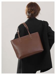 2025 sac fourre-tout simple marron de vente chaude transfrontalière, conception de grande capacité, sac à main de mode pour femmes - Product Image 6