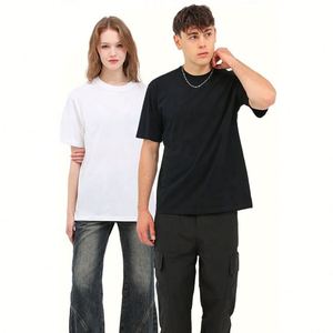 T-shirt uni surdimensionné pour homme 180 g/m² de haute qualité, impression sérigraphique personnalisée, logo numérique, marque, 100 % coton, vente en gros, vierge - Product Image 2