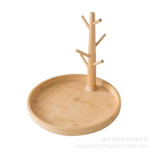 Portavasos de Bambú con Diseño de Rama de Árbol, Estante de Almacenamiento de 3 Niveles que Ahorra Espacio para Sala de Estar o Comedor - Product Image 5