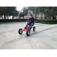 Go Karts de Pedales Rojos de 4 Ruedas para 2 Personas, de Alta Calidad, Juguetes para Niños