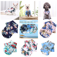 T-shirts d'été pour chien, tenue de plage hawaïenne, t-shirt floral respirant pour animaux de compagnie de petite et moyenne taille, vêtements de vacances pour chiots
