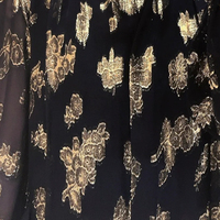 10mm Soie Floral Jacquard Or Argent Fil Tissu Cutwork Textile pour Occasion Spéciale Porter Des Robes Blouses