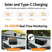 Universeller Solar-USB-Dual-Lade-Reifendruckmesser mit Leckage-, Hoch- und Niedrigtemperatur-Alarm, 100% Kupferkern