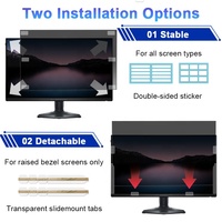 Filtre de confidentialité anti-lumière bleue, anti-reflet, détachable, anti-espionnage à double sens pour moniteur Dell 24,5 pouces grand écran