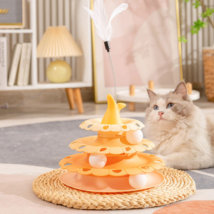 Vente directe usine Jouet interactif multifonctionnel pour chat, plateau tournant à friandises - Product Image 4