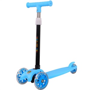 High-Tech <b>Plastic</b> One-Board Folding Scooter 1-5 Years Old Children Outdoor Sensor Sliding Walker Three <b>Wheels</b> One-Click - Product Image 1
