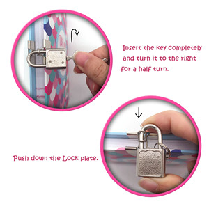 Journal <span class=keywords><strong>de</strong></span> sirène avec cadenas et clé pour filles 7.1*5.3, carnet <span class=keywords><strong>secret</strong></span> pour petites filles - Product Image 5