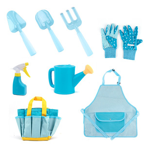 Kids <strong>Gardening</strong> Tool Set, <strong>Children</strong> Garden Shovel Rake Watering Can Apron <strong>Gloves</strong> Storage Bag, Outdoor Planting Beach Play Toy Kit - Product Image 5