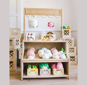 Mini magasin de rotin grand rangement et meubles pour enfants jouets de poupée semblant jouer pour bébé jouets accessoires de poupée - Product Image 1