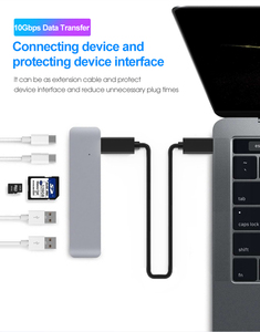 USB 3.1 Gen2 Loại C Nam Nữ cáp mở rộng 10gbps truyền dữ liệu 4K/60Hz âm thanh video nhanh chóng sạc 20V 5A 100W PD Đen - Product Image 4