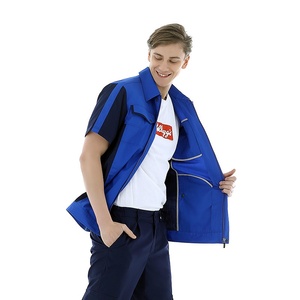 Chaquetas de Trabajo de Verano de Manga Corta, Transpirables, de Algodón, Resistentes al Desgaste, para Jardinería, Fábrica y Construcción - Product Image 2