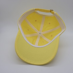 Gorra de Béisbol Clásica de 6 Paneles, 100% Algodón, Suave, Estilo Deportivo y Formal, con Logotipo Personalizado, Color Amarillo Sólido, Gran Venta - Product Image 6