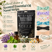 Bandes nasales en tissu non tissé parfumées à la menthe et à la lavande, avec logo personnalisé OEM/ODM, anti-ronflement, aide au sommeil, hypoallergéniques, qualité médicale