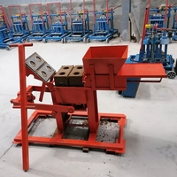 Machine de fabrication de briques à emboîtement en argile de terre manuelle QMR2-40 pour les ventes