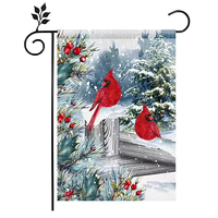 Drapeau de jardin personnalisé double face en polyester pour extérieur, décorations de Noël numériques, drapeau de bienvenue pour pelouse et jardin