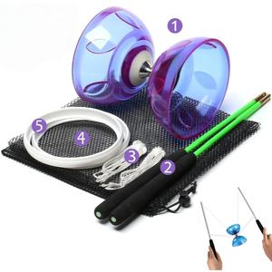 Diábolo Luminoso LED Transparente de Triple Rodamiento y Alta Velocidad para Actuaciones al Aire Libre - Product Image 2