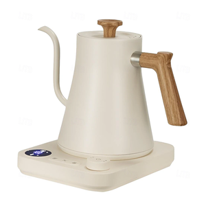 2024 Nieuwe Giet Over Koffie En Theeketel Roestvrijstalen Snelle Waterketel Elektrische Gooseneck Ketel 0,9l Temperatuurregeling - Product Image 2