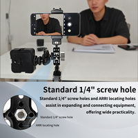 SAINTZI MOY-05A Bras articulé double rotule de haute qualité avec broches de positionnement Arri et vis 1/4''-20 en alliage d'aluminium pour