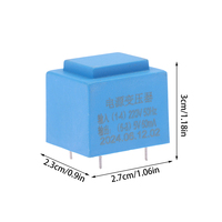 0.5W 220V à 12V Puissance Mini Type Scellé Plug in PCB Board 4 Pin Transformateur Encapsulé Étanche 10x10x10mm