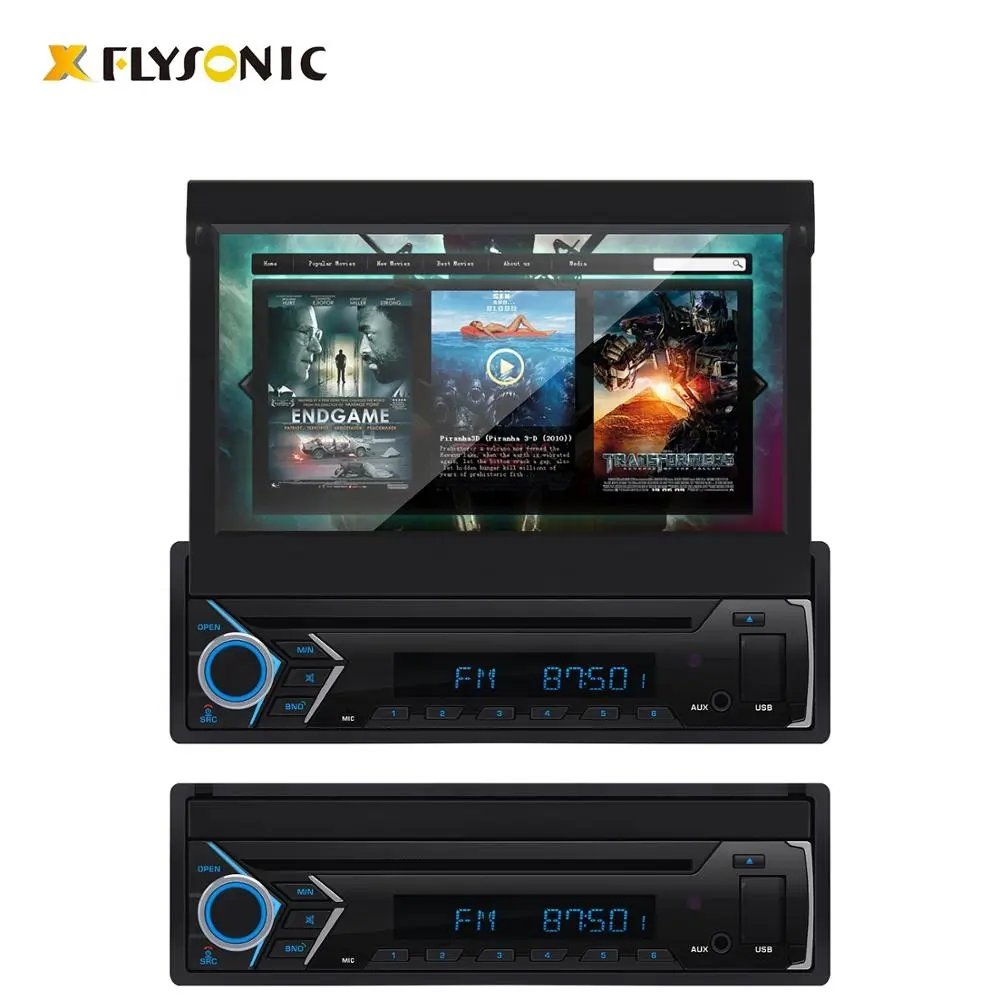 FY8013d Single Din Car DVD Player With Retractable 7" TFT Touch Screen