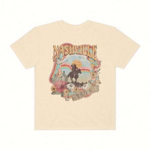 T-shirt 100% coton Tennessee Nashville Country Music, coupe ample pour femmes et hommes, nouveau motif imprimé personnalisé - Product Image 2