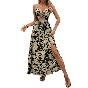 新款时尚高品质度假服装定制批发夏威夷女装风格无袖印花女装女装 - Product Image 5