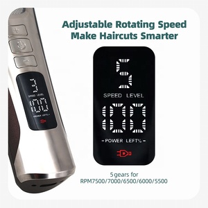 USB có thể sạc lại điện tóc tông đơ DLC lưỡi <span class=keywords><strong>Vortex</strong></span> động cơ 7500 vòng/phút tông đơ người đàn ông Máy cắt tóc - Product Image 3