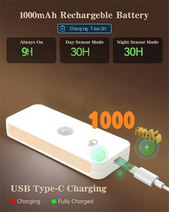 Penjualan laris lampu malam Tautan 2 buah induksi tubuh manusia dapat diredupkan untuk lampu isi ulang Sensor gerak lorong samping tempat tidur teras - Product Image 2