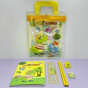Ensemble de papeterie Kawaii 6-en-1 Dinosaure Astronaute de Dessin Animé pour Étudiants – Fournitures Fantaisie Mignonnes de Fabrication Artisanale - Product Image 3