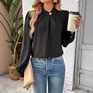 Nueva Blusa Elegante de Manga Larga para Mujer, Estilo Europeo Americano, Moda INS, Camisa Casual con Estilo - Product Image 4