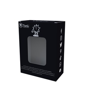 Matte Lamination Black Box for Electronics Soy Ink Gold Stamping Hair Drier Paper Box Factory Direct Paper Box for Game Machine - Product Image 3