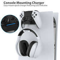 Chargeur de contrôleur Honcam pour contrôleur Playstation 5 Dualsense Edge avec crochet pour casque d'écoute Charge rapide et sûre