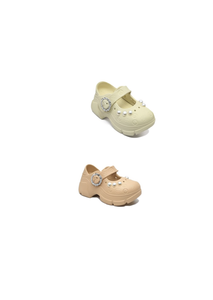 Sabots plateforme avec perles, style Mary Jane, chaussures d'été pour femmes et filles, taille 22, dessus en plastique souple et léger, semelle intermédiaire en EVA - Product Image 1