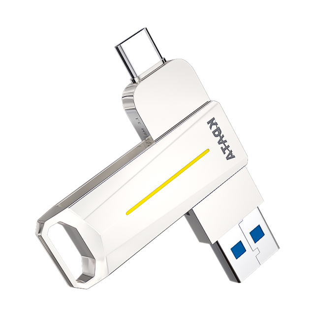 Kdata High Quality SSD Mobile Phone Computer USB 3.0 Dual Interface Custom Capacity Portable Mobile Metal USB Flash Drive