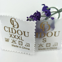 Etiquettes personnalisées de transfert de chaleur pour vêtement Etiquette de col lavable Etiquette de repassage par transfert de chaleur pour chemise