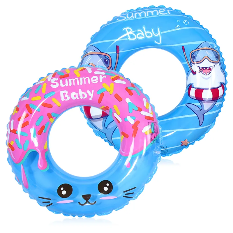 Anel inflável para natação, anel inflável para brincar aquático, anel inflável para nadar, anel inflável bonito para verão em estoque