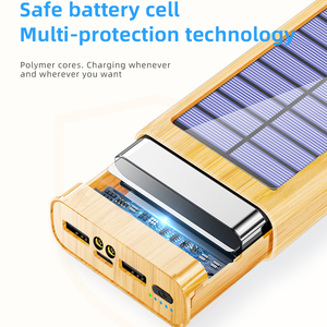 Tendance Extérieur Mobile Led Light Friendly Pd Portable 10000mah En Bois Powerbank 30000mah <span class=keywords><strong>Eco</strong></span> 20000mah Bambou Solaire <span class=keywords><strong>Power</strong></span> Bank - Product Image 4